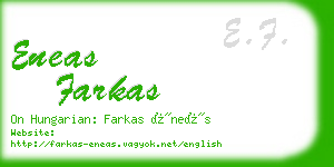 eneas farkas business card